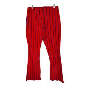 Vintage 70s Sand Knit Metalist Flare Flared Leg Basketball Pants Red Mens 32